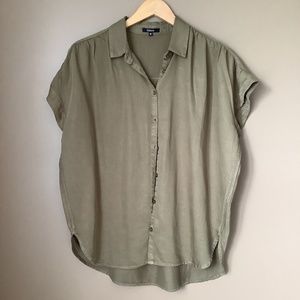Quince vintage wash tencel camp shirt medium
